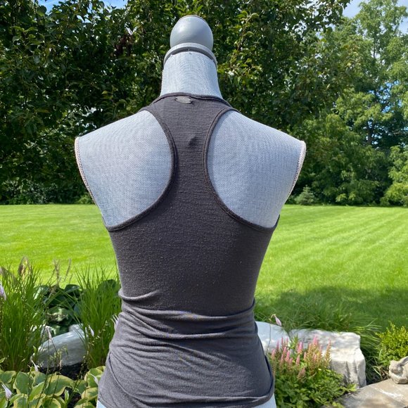 Silver Colcci Grey Knotted Racerback Tank Top Size Small - Picture 2 of 9